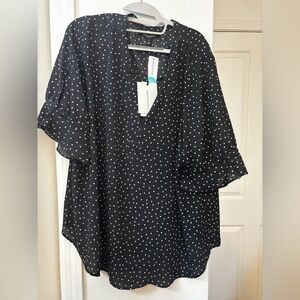 41 Hawthorn Black and White Polka Dot Blouse